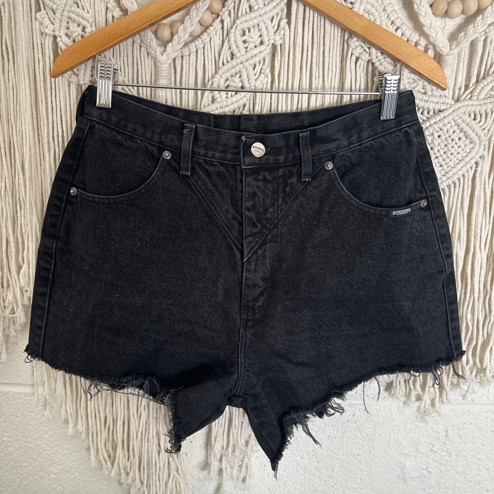 Black Denim Jean Shorts